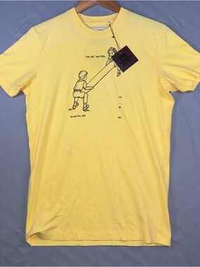 Ruehl No. 925 "Very Big Says Polly" Graphic T-Shirt Yellow Size Medium NWT